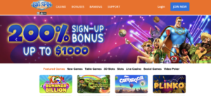 Big spin casino home page