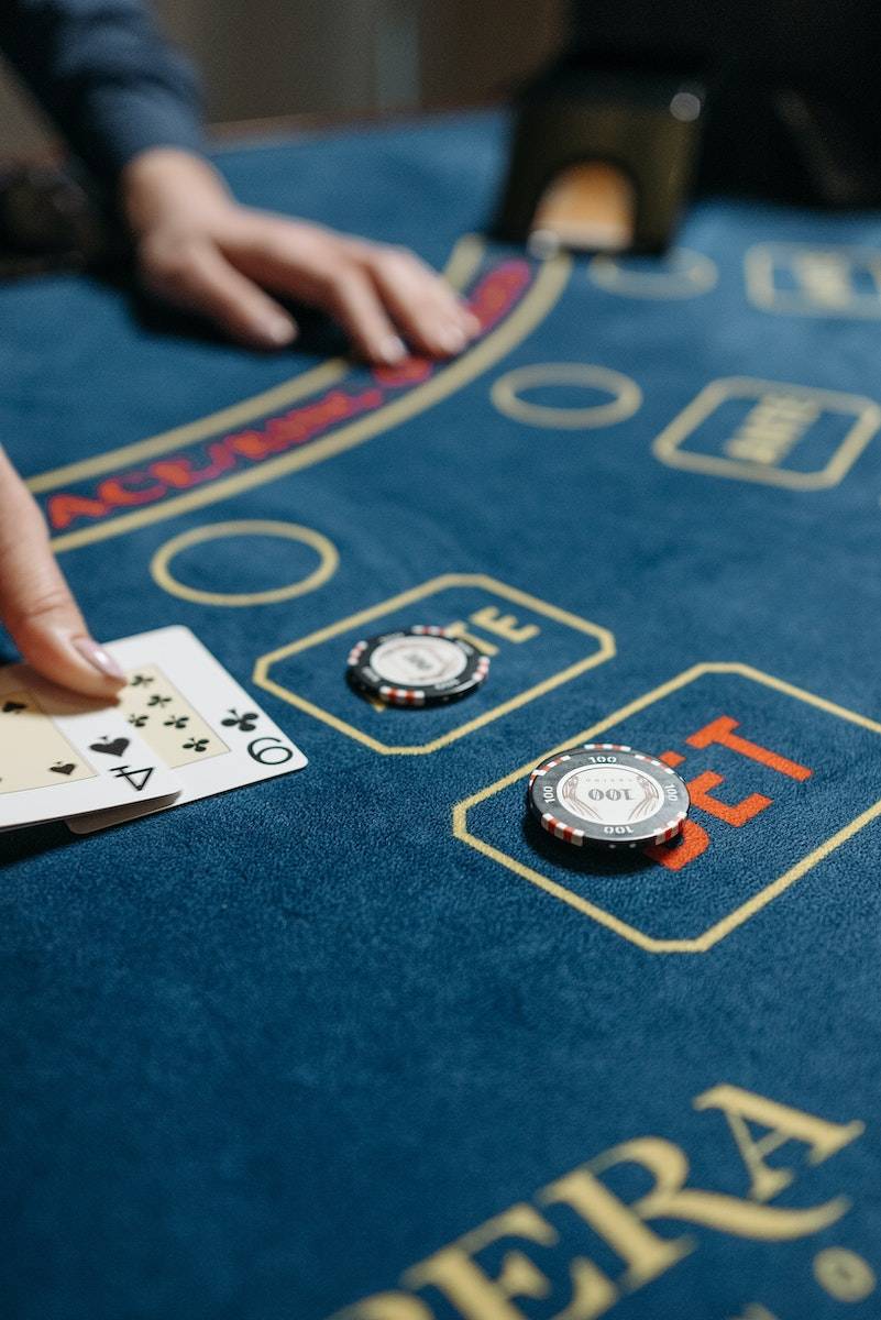 Casino Chips on Gaming Table