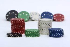 Casino chips of different colours