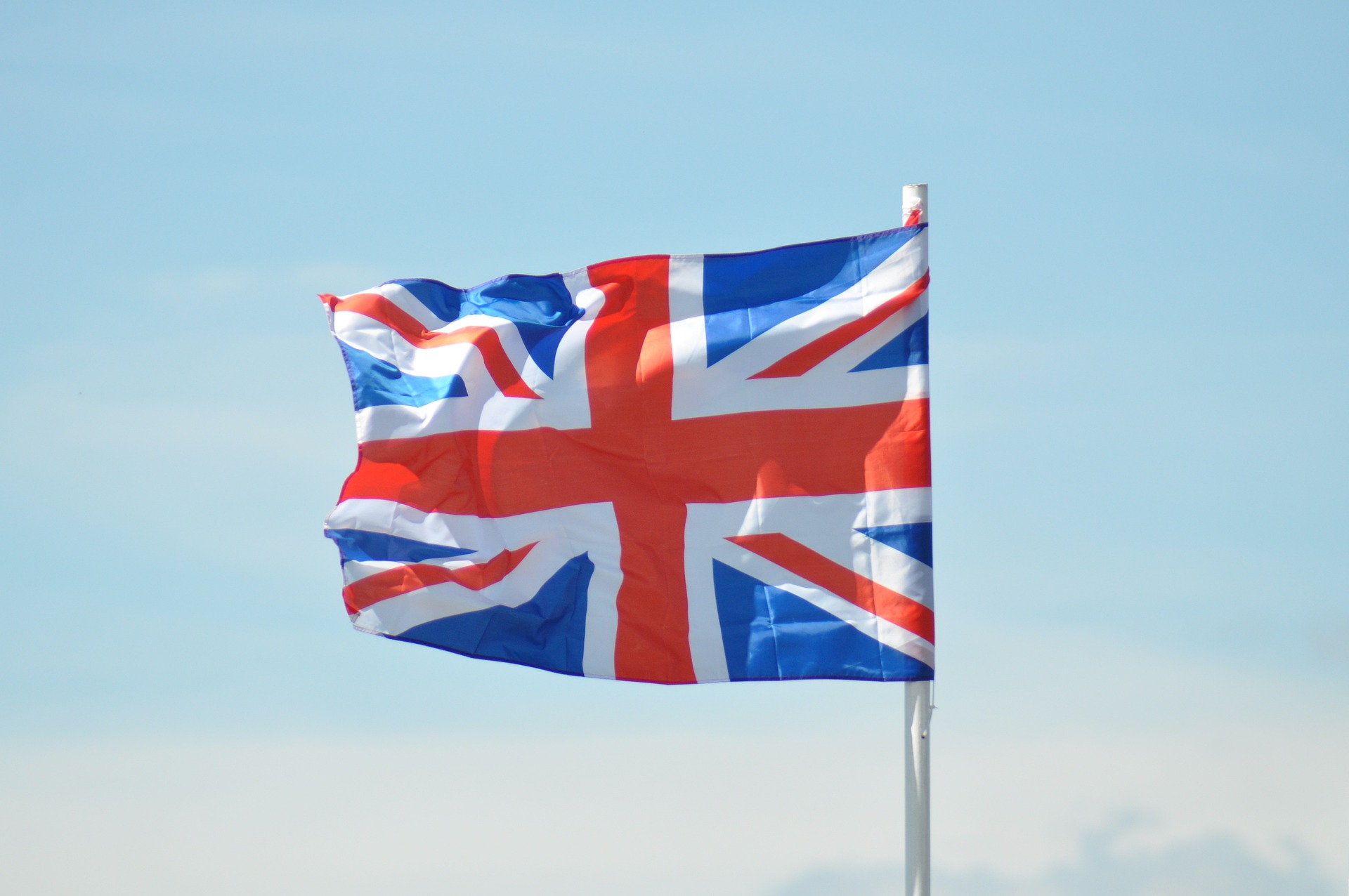 UK flag on a pole