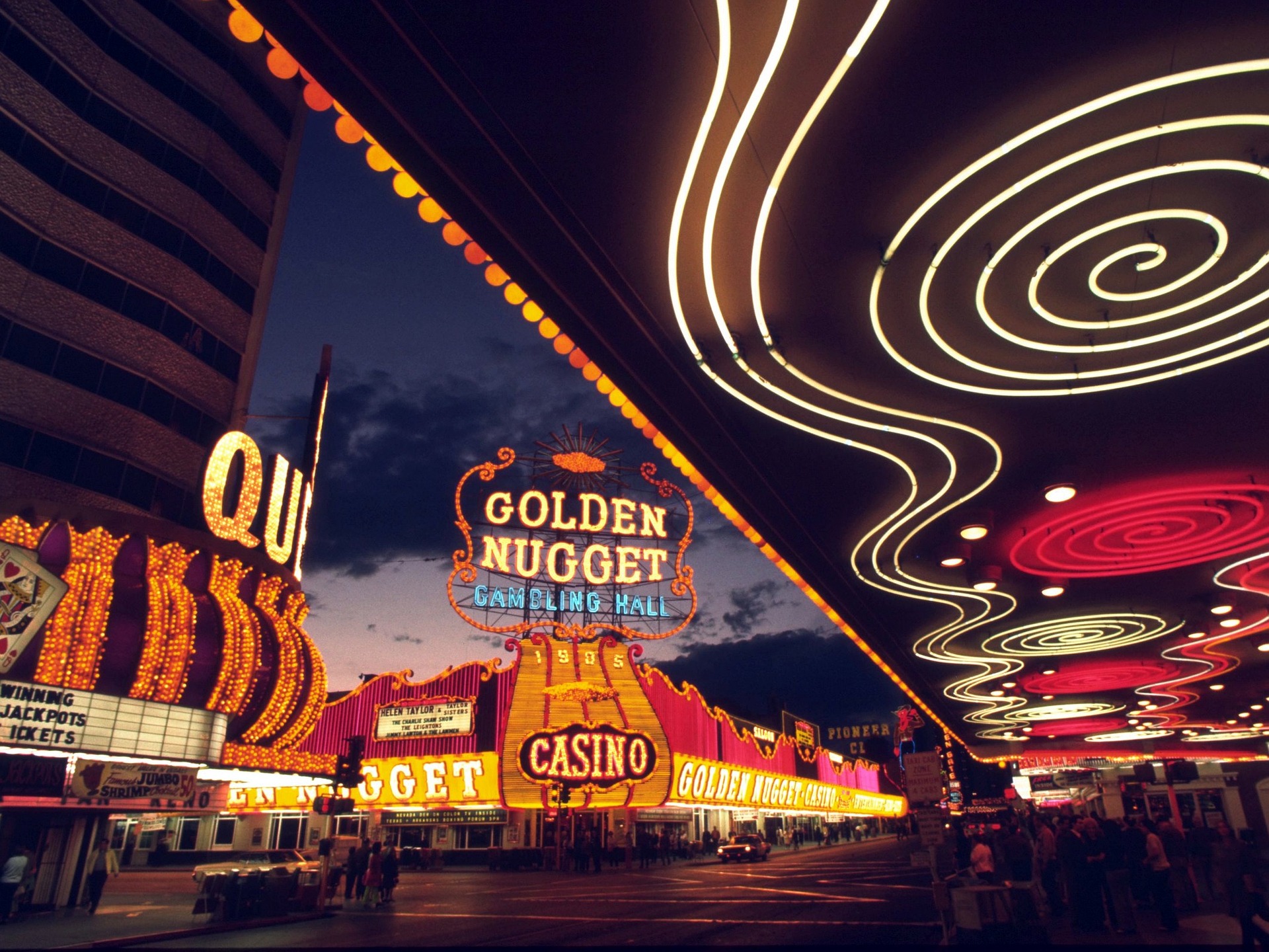 Golden nugget casino at night