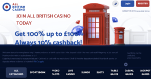 All British Casino home page