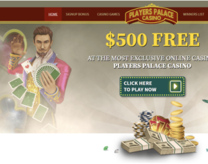 Players Palace Casino Online home page