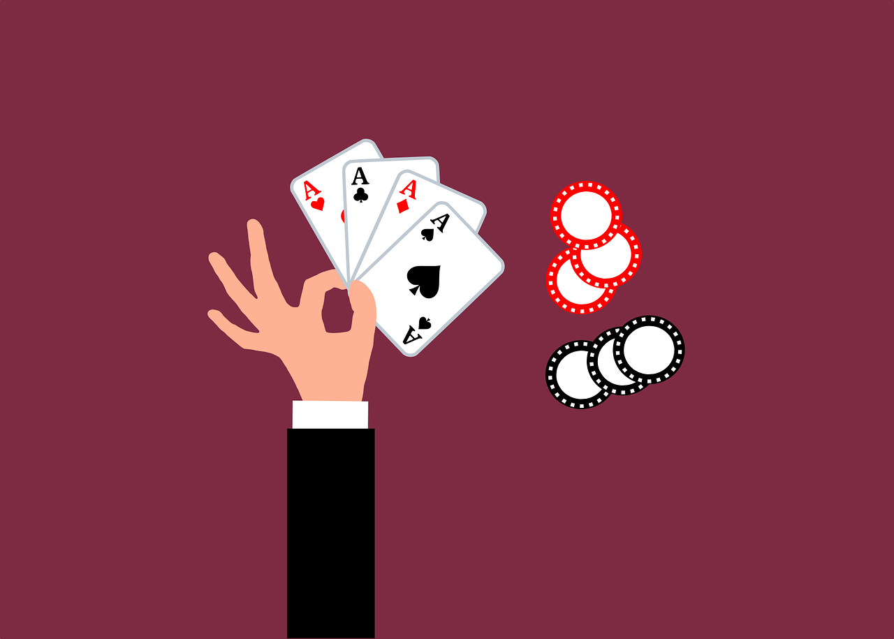 cards with casino chips