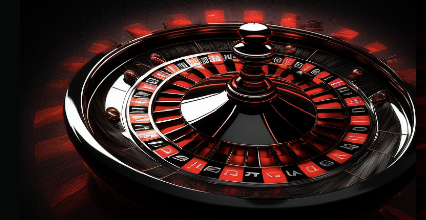 Roulette wheel black and red
