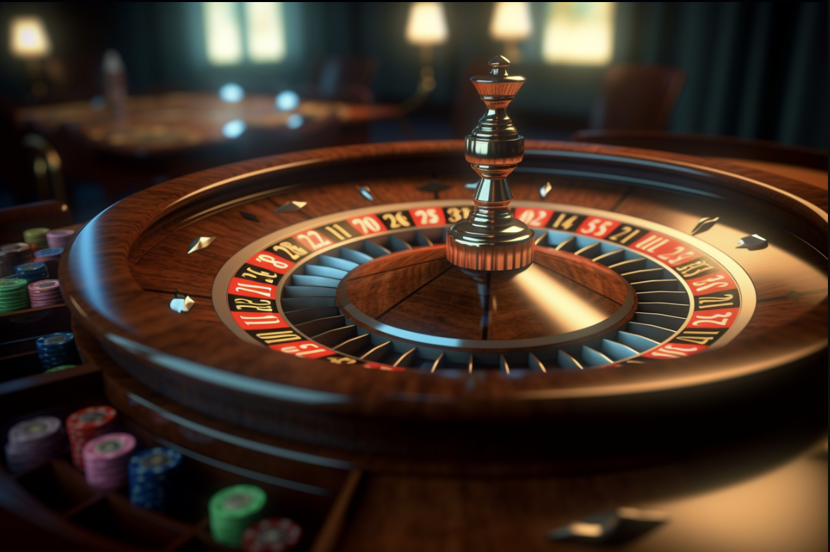 Close up of roulette wheel