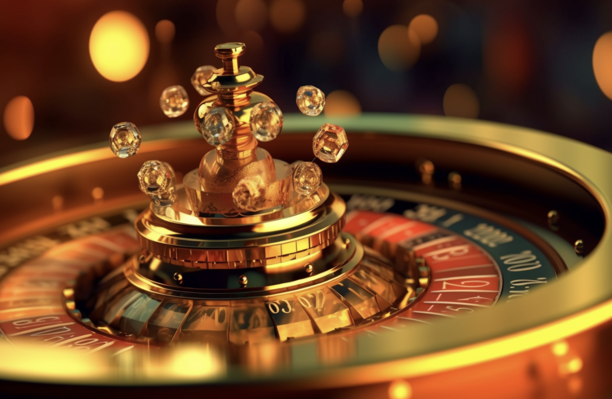 Golden roulette wheel