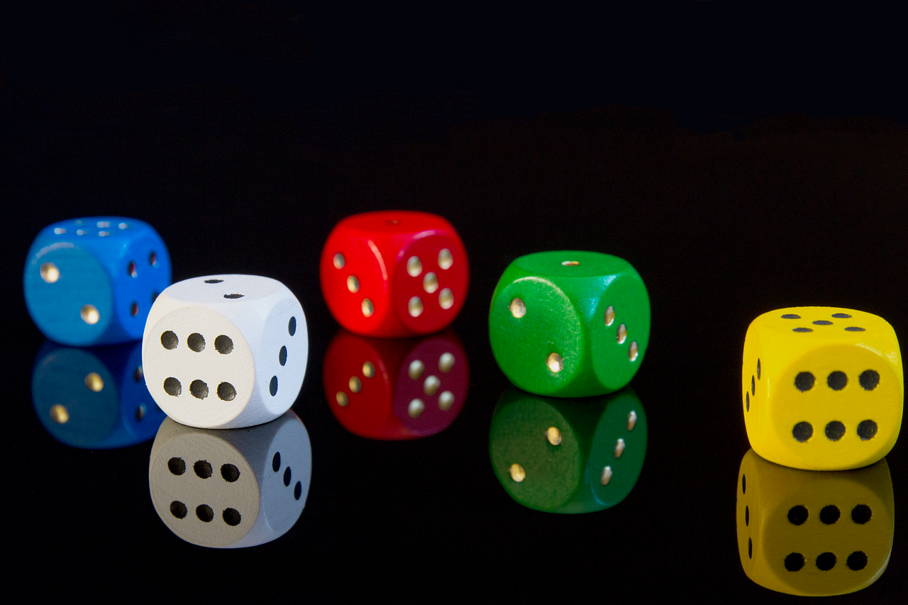 coloured dice