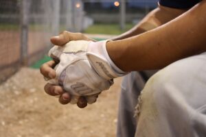 Baseball players hands