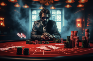 Person playing poker