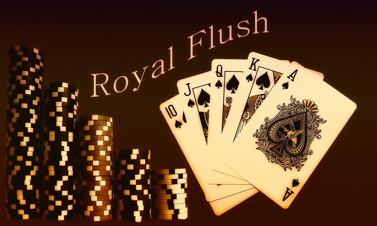 royal flush poker cards