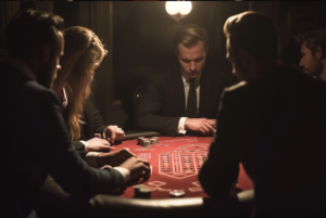 People playing blackjack