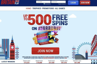 Britain Play Casino home page