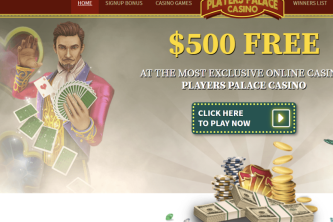 Players Palace Casino Online home page